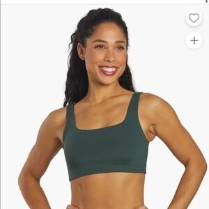 Girlfriend Collective Tommy Cropped Bra Moss